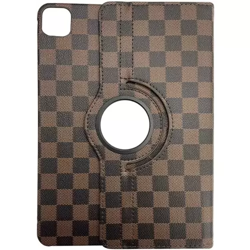 iPad Air 13 (2024) Portfolio Case Checker Brown